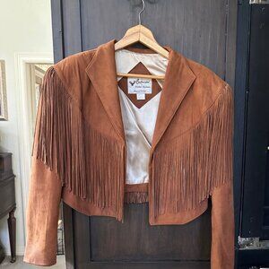 Fringe leather jacket